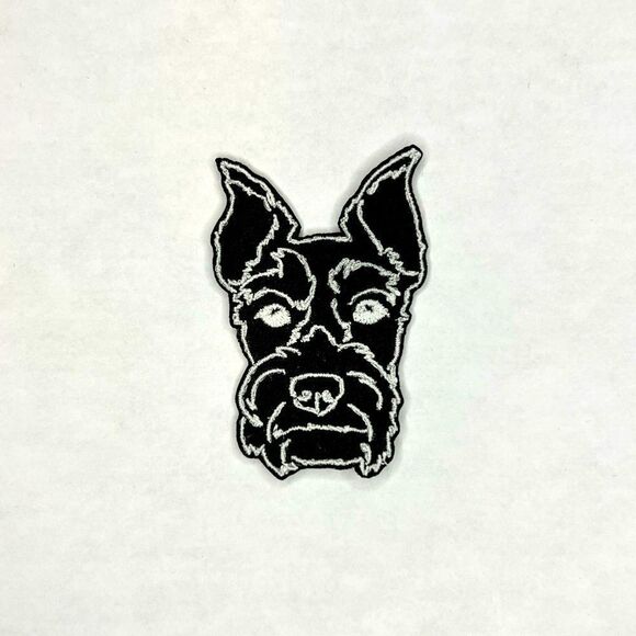 Schnauzer Embroidered Patch  - Picture 1 of 2